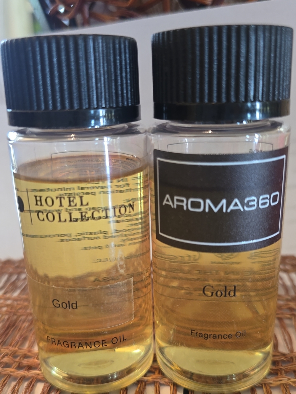 Hotel Collection Gold Fragrance Oil Duo with Black Caps